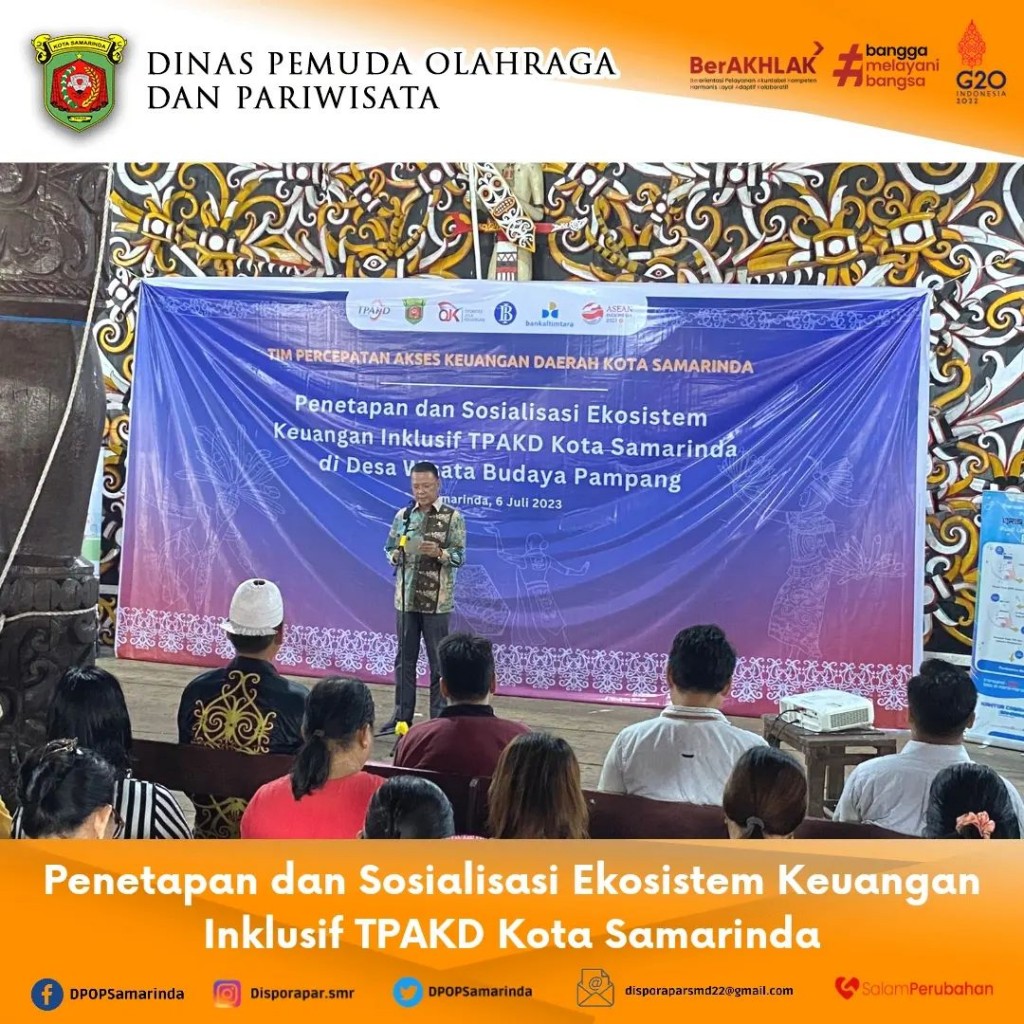 Penetapan dan Sosialisasi Ekosistem Keuangan Inklusif TPAKD Kota Samarinda di Desa Wisata Budaya Pampang