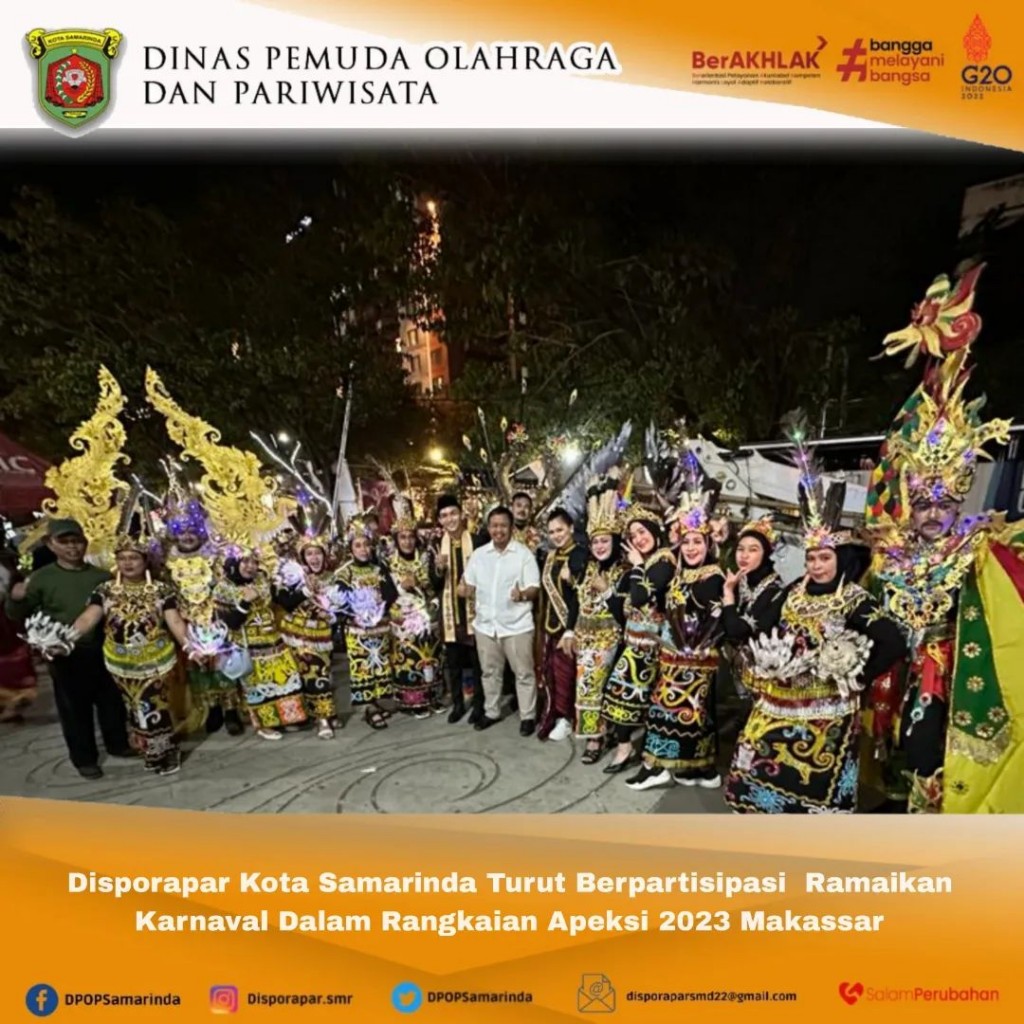 Disporapar Kota Samarinda Turut Berpartisipasi Ramaikan Karnaval Apeksi 2023