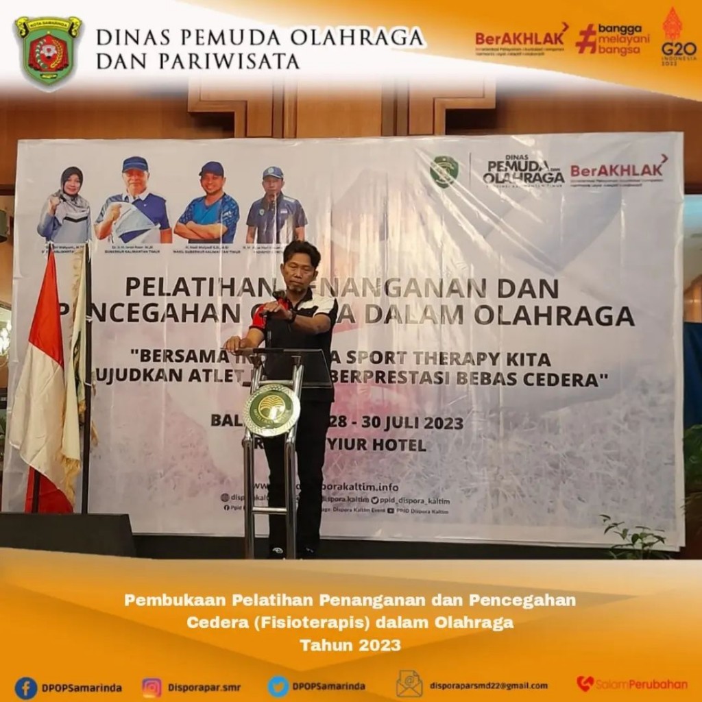 Pembukaan Pelatihan Penanganan dan Pencegahan Cedera (Fisioterapis) dalam Olahraga Tahun 2023