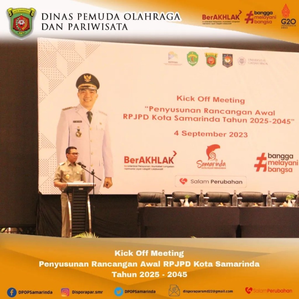 Kick Off Meeting Penyusunan Rancangan Awal RPJPD Kota Samarinda Tahun 2025 - 2045